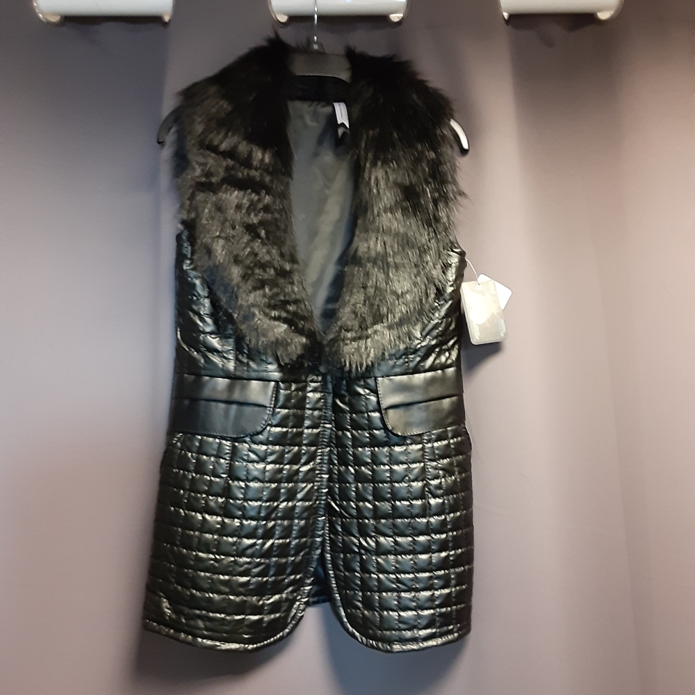 Faux Leather Vest